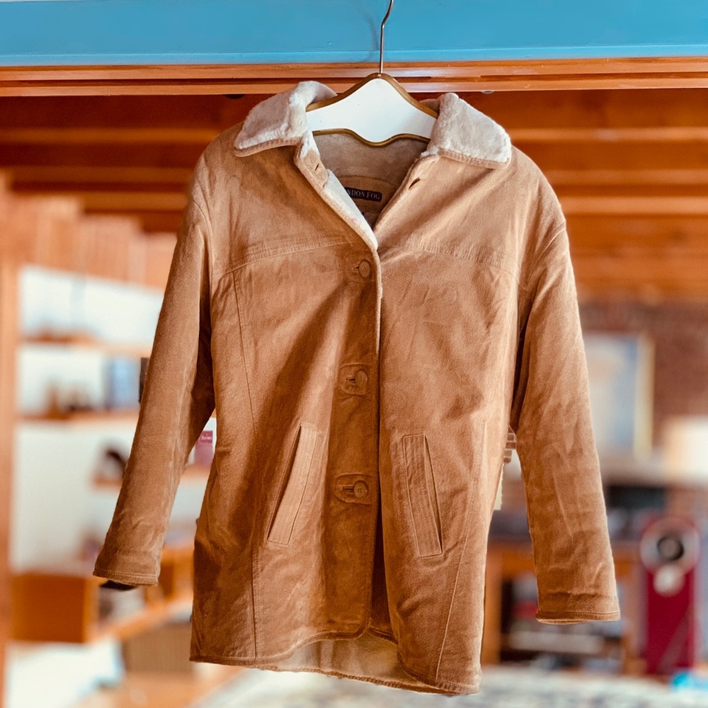 Suede Peacoat Jacket